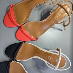 👠 BUNDLE: 2 Pairs Lauren Ralph Lauren Kitten Heel Sandals | 8.5 & 9